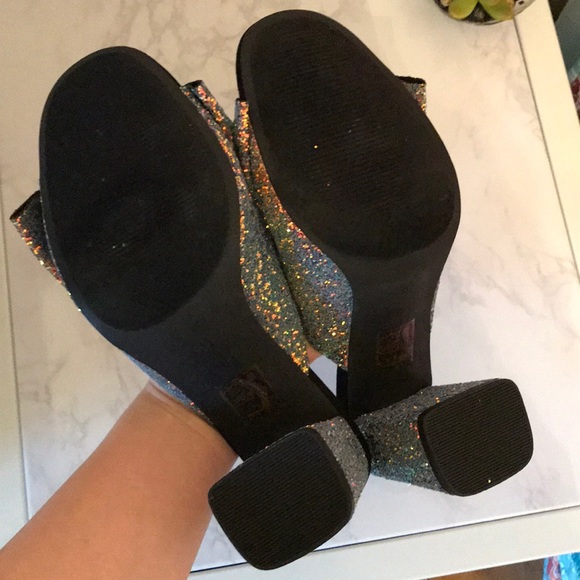 Mermaid Glitter Urban Outfitters chunky heel mule - Picture 8 of 8